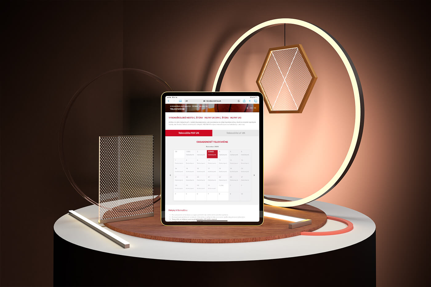 The student-facing UI